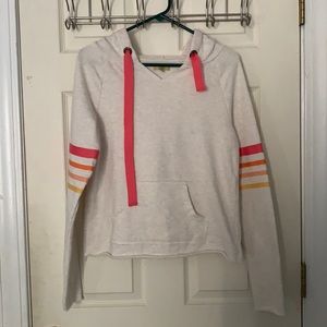 1 white hoodie, 1 gray hoodie, both size medium.